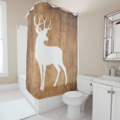 ヴィンタガ美しいウッド&ディアー シャワーカーテン (インサイチュ)