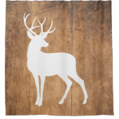 ヴィンタガ美しいウッド&ディアー シャワーカーテン (正面)