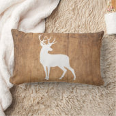 ヴィンタガ美しいウッド&ディアー ランバークッション (ブランケット)