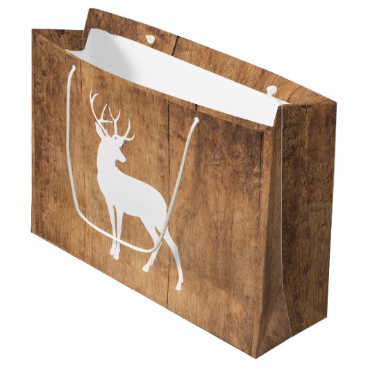 ヴィンタガ美しいウッド&ディアー ラージペーパーバッグ (正面アングル)