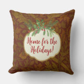 ヴィンタグクラシックウィリアムモリスホリデーパーソナライズされた クッション (正面)