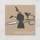 ヴィンタグシンプルブラックスクエア名刺 スクエア名刺 (正面)