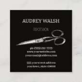 ヴィンタグシンプルブラックスクエア名刺 スクエア名刺 (裏面)