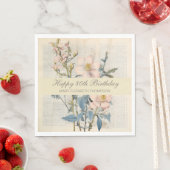 ヴィンタケワイルドフラワー80誕生日 スタンダードランチョンナプキン (インサイチュ)