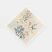 ヴィンタケワイルドフラワー80誕生日 スタンダードランチョンナプキン (角)