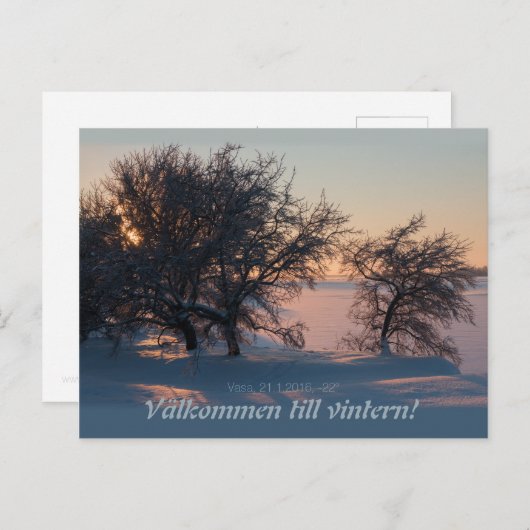 ヴィンターまでヴァーコンメン！ヴァサヴァサフィンランドCC0828 ポストカード (正面/裏面)