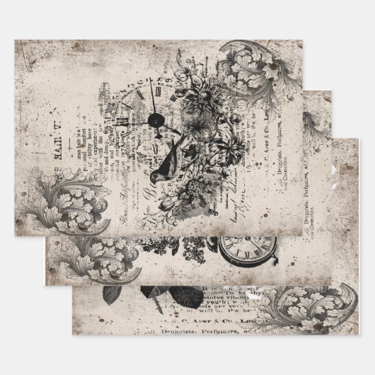 ヴィンタージュエレガンスコレクション ラッピングペーパーシート (セット)