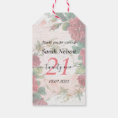 ヴィンタージュレッドローゼス21誕生日 ギフトタグ (裏面)