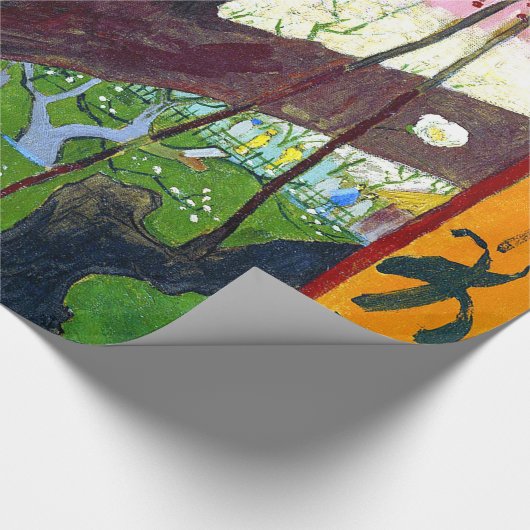 ヴィンチェンツォウィレムゴッホ著咲くスモモの木 ラッピングペーパー (角)