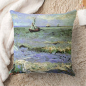 ヴィンチェンツォvanゴッホ海景Near Les Saintes-Maries クッション (ブランケット)