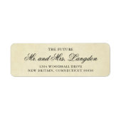 ヴィンテエレガントージウェディング差出人住所 ラベル (正面)