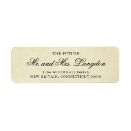 ヴィンテエレガントージウェディング差出人住所 ラベル