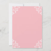 ヴィンテエレガントージウェディング招待状 |ピンクと金ゴールド 招待状 (裏面)