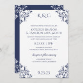 ヴィンテエレガントージウェディング招待状 |海軍2 招待状 (正面/裏面)