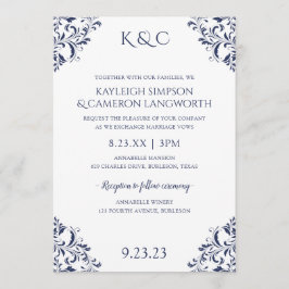 ヴィンテエレガントージウェディング招待状 |海軍2 招待状