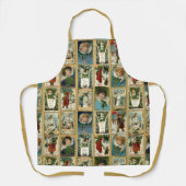 ヴィンテエレガントージクリスマスカード(金ゴールド付き縁ど) エプロン (正面)