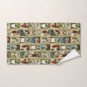 ヴィンテエレガントージクリスマスカード(金ゴールド付き縁ど) バスタオルセット (ハンドタオル)