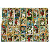 ヴィンテエレガントージクリスマスカード(金ゴールド付き縁ど) ラージペーパーバッグ (正面)