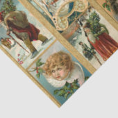 ヴィンテエレガントージクリスマスカード(金ゴールド付き縁ど) 薄葉紙 (詳細)