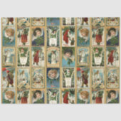 ヴィンテエレガントージクリスマスカード(金ゴールド付き縁ど) 薄葉紙 (正面)