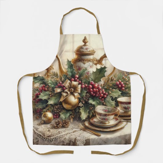 ヴィンテエレガントージクリスマスティーパーティー エプロン (正面)