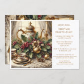 ヴィンテエレガントージクリスマスティーパーティー 招待状 (正面/裏面)
