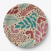 ヴィンテエレガントージクリスマスパお洒落ターン ペーパープレート (正面)