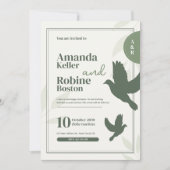 ヴィンテエレガントージモダンウェディング招待状 招待状 (正面)