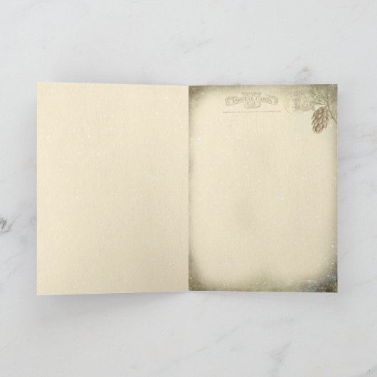 ヴィンテエレガントージ素朴・クリスマス・ウッドランド・コラージュ シーズンカード (内部)