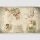 ヴィンテエレガントージ素朴・クリスマス・ウッドランド・コラージュ 薄葉紙 (正面)