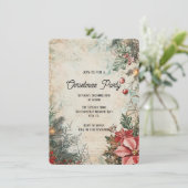 ヴィンテエレガント素朴ージのクリスマスパーティー 招待状 (スタンド正面)