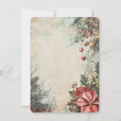 ヴィンテエレガント素朴ージのクリスマスパーティー 招待状 (裏面)