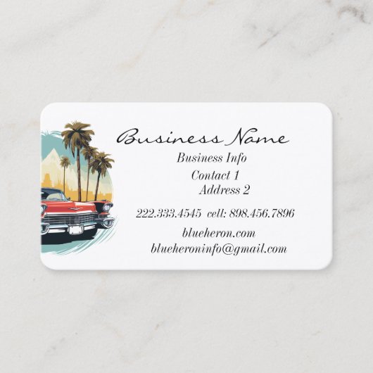 ヴィンテカスタムージ自動車 名刺 (正面)