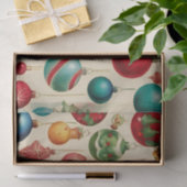 ヴィンテカラフルージクリスマスぶら下がったオーナメント 薄葉紙 (ギフト)