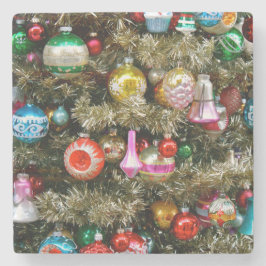 ヴィンテカラフルージクリスマスツリーオーナメント ストーンコースター