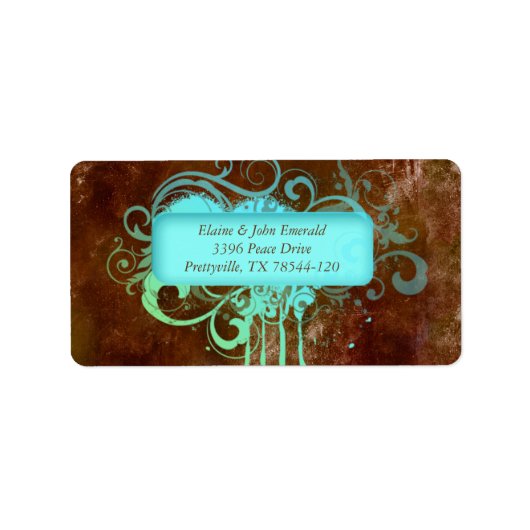 ヴィンテグランジージ素朴ウェディング住所 シール (正面)