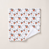 ヴィンテッド白黒レッドハンドドロッドバスタオル バスタオルセット (ウォッシュタオル)