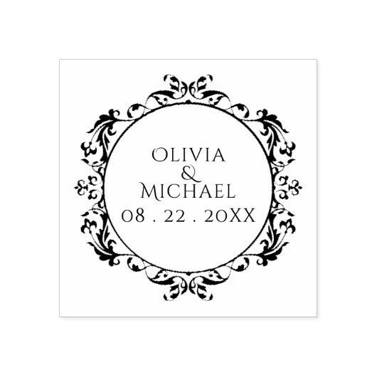 ヴィンテパーソナライズされたージの結婚式の日付の住所 ラバースタンプ (インプリント)