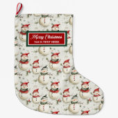 ヴィンテパーソナライズされたージクリスマスストッキングクラシック ラージクリスマスストッキング (正面)