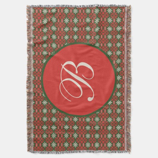 ヴィンテパーソナライズされたージクリスマス/冬パターン(の模様が)ある スローブランケット (正面縦)