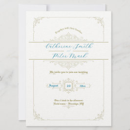 ヴィンテビクトリアンージウェディング招待状 招待状