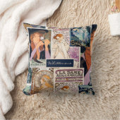ヴィンテフランスのージポスターアートコラージュパーソナライズされた クッション (ブランケット)