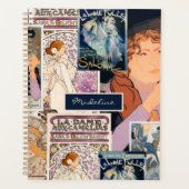 ヴィンテフランスのージポスターアートコラージュパーソナライズされた プランナー手帳 (正面)