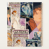 ヴィンテフランスのージポスターアートコラージュパーソナライズされた プランナー手帳 (裏面)