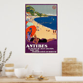 ヴィンテフランスのージ旅行ポスターアンティベスフアン – レピン ポスター (キッチン)