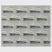 ヴィンテーグ・タイタニクラシックック・白星線船 ラッピングペーパー (フラット)