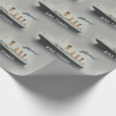 ヴィンテーグ・タイタニクラシックック・白星線船 ラッピングペーパー (角)