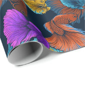 ヴィンテージβ魚柄 ラッピングペーパー (ロールコーナー)