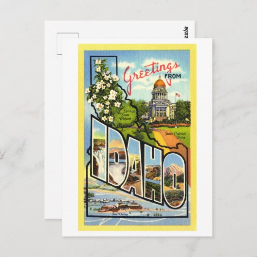 ヴィンテージあいさつ ポストカード (正面/裏面)