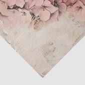 ヴィンテージあじさいイラストレーションパーチメントデクページ 薄葉紙 (詳細)